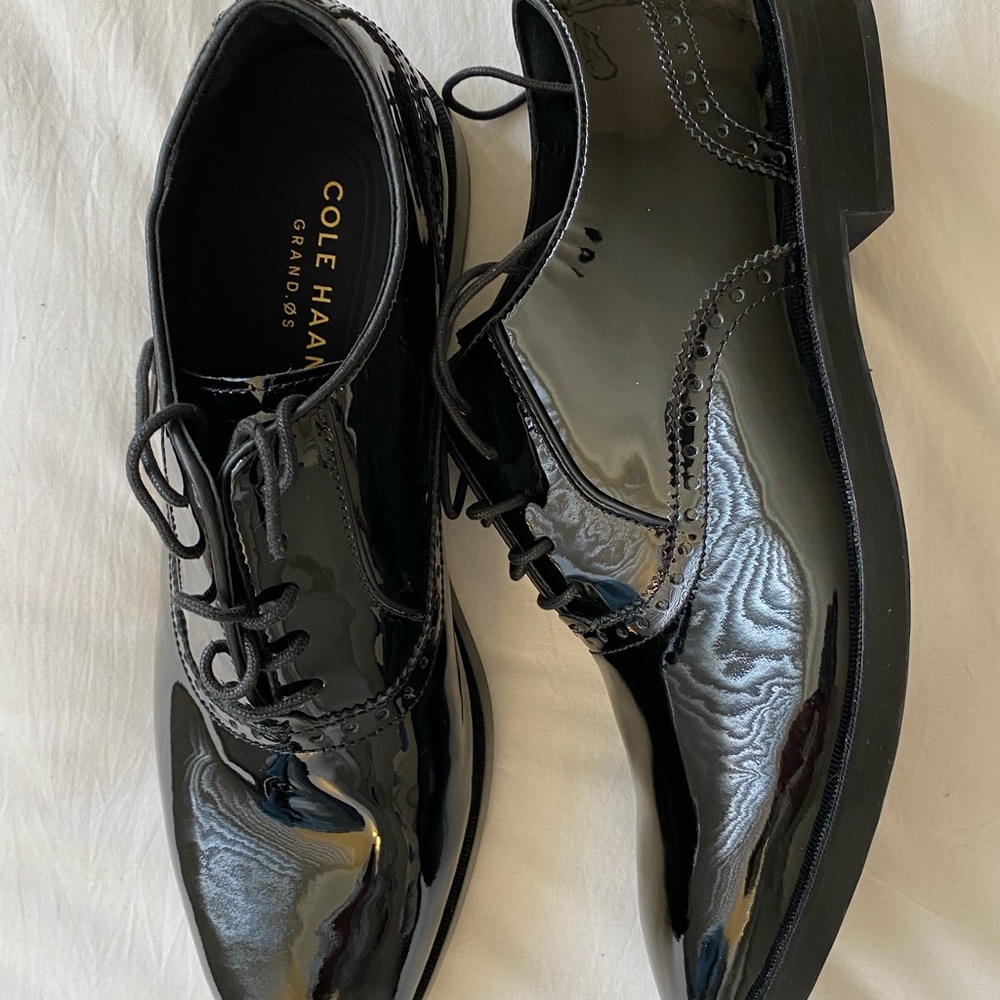 New Cole Haan patent leather dress shoes
